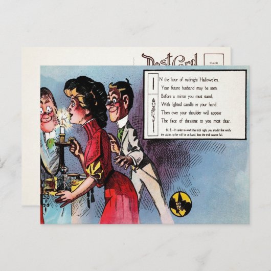 ハロウィンビクトリアン詩4葉書 ポストカード (正面/裏面)
