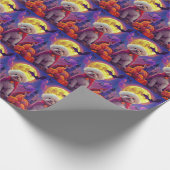 ハロウィンビコンフリースドッグカボチャ怖い ラッピングペーパー (角)