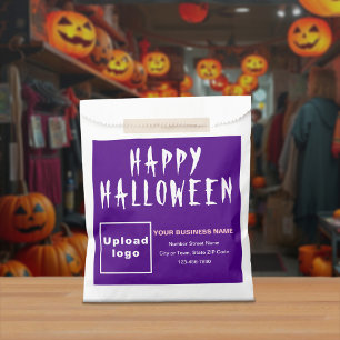 ハロウィンビジネスパープルバックグラウンド紙バッグ フェイバーバッグ