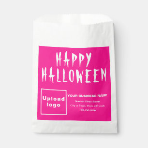 ハロウィンビジネスピンク背景紙バッグ フェイバーバッグ