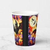 ハロウィンビッグアイこうもりムーンジャックオランタンこうもり 紙コップ (右)