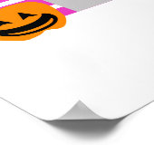 ハロウィンビレッジ オレンジ 紫 黒 カスタム ポスター (角)
