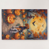 ハロウィンビーグルのかぼちゃ畑アート ジグソーパズル (横)