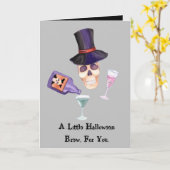 ハロウィンビールのためにあなたグリーティングカード カード (黄色い花)