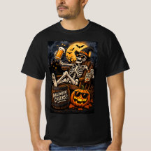 ハロウィンビールスカルTシャツ – トリック オア ビール