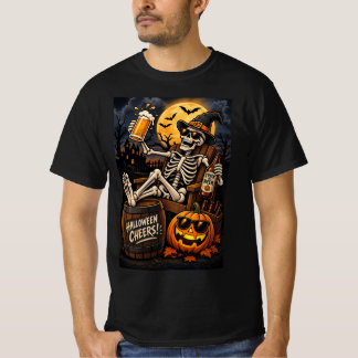 ハロウィンビールスカルTシャツ – トリック オア ビール Tシャツ