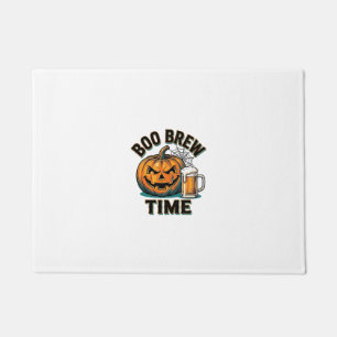 ハロウィンビールTシャツビンテージパンプキンパーティーTシャツ_1 ドアマット