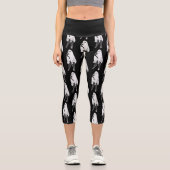 ハロウィンピンアップ幽霊グレー カプリレギンス (正面)