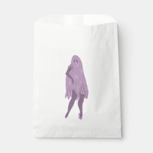 ハロウィンピンアップ幽霊紫の星 フェイバーバッグ (正面)