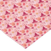 ハロウィンピンクかわいい怖くない幽霊魔女パーティー テーブルクロス (アングル)