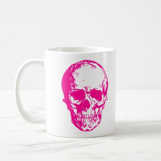 ハロウィンピンクスカルゴシック コーヒーマグカップ (左)