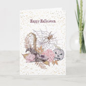 ハロウィンピンクフローラカボチャクモの巣 カード (正面)