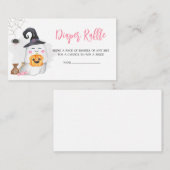 ハロウィンピンクベビーがブルーイングおむつラッフル エンクロージャーカード (正面/裏面)