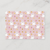 ハロウィンピンクベビーカード用の本 エンクロージャーカード (裏面)