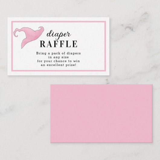 ハロウィンピンクaベビーが醸造おむつラッフル エンクロージャーカード (正面/裏面)