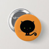 ハロウィンピン かわいい猫 缶バッジ (正面&裏面)