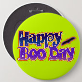 ハロウィンピン、ボタン-幸せなブーイング日の芸術 缶バッジ (正面&裏面)