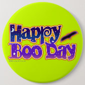 ハロウィンピン、ボタン-幸せなブーイング日の芸術 缶バッジ (正面)