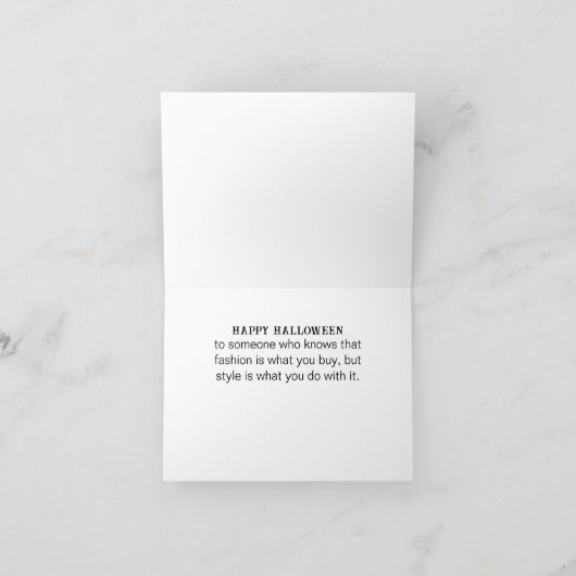 ハロウィンファッショニスタグリーティングカード カード (内部)