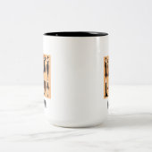 ハロウィンファッションドスタイリッシュレスイラストレーションマグ ツートーンマグカップ (中央)