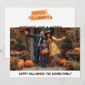 ハロウィンファミリーフォトカード, ハロウィン 2026 招待状 (正面/裏面)
