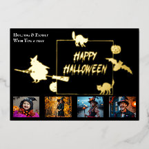ハロウィンファミリーフォトコラージュ4枚