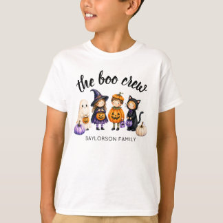ハロウィンファミリーTシャツ 少年向けカスタムデザイン The Boo Crew Tシャツ