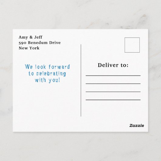 ハロウィンファンシードレスパーティー人狼ブルー ポストカード (裏面)