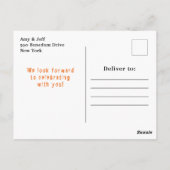 ハロウィンファンシードレスパーティー魔女幽霊オレンジ ポストカード (裏面)