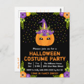 ハロウィンファンシードレス衣装パーティーブラックポストカード ポストカード (正面/裏面)