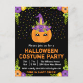 ハロウィンファンシードレス衣装パーティーブラックポストカード ポストカード (正面)