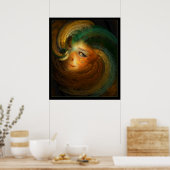 ハロウィンファンタジーアートプリント ポスター (キッチン)