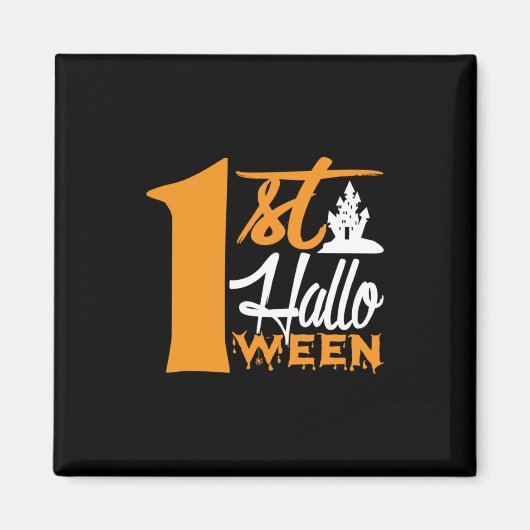 ハロウィンファーストハロウィーン誕生日 マグネット (正面)