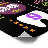 ハロウィンファースト誕生日シャルボードサイン女の子 ポスター (角)