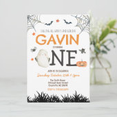 ハロウィンファースト誕生日 招待状 (スタンド正面)