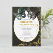 ハロウィンフェイクグリッター仮装コスチュームパーティー 招待状 (スタンド正面)
