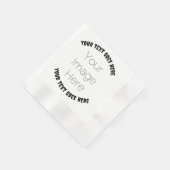 ハロウィンフォトパーティーナプキンカスタム – 画像と文字 縁ありカクテルナプキン (角)