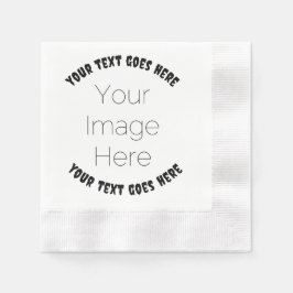 ハロウィンフォトパーティーナプキンカスタム – 画像と文字 縁ありカクテルナプキン