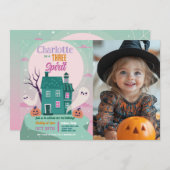 ハロウィンフォト3rd幽霊ハウスパーティー 幽霊のよく出る 招待状 (正面/裏面)