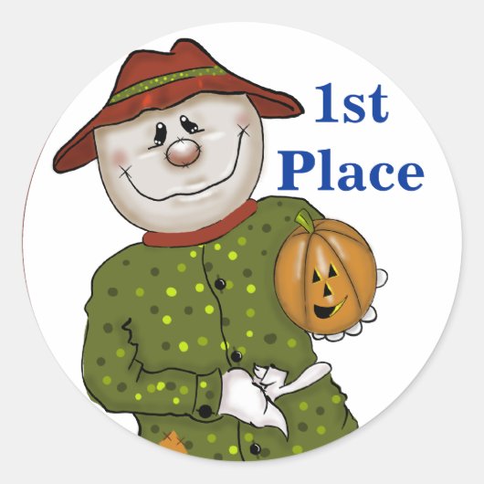 ハロウィンフォークかかしコンテスト賞 ラウンドシール (正面)