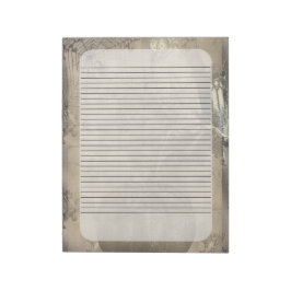 ハロウィンフクロウとカボチャヴィンテージ不気味 ノートパッド