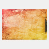 ハロウィンフクロウとカボチャヴィンテージ不気味 ラッピングペーパーシート (正面3)