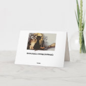 ハロウィンフクロウと猫グリーティングカード カード (裏面)