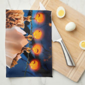 ハロウィンフクロウ キッチンタオル (四つ折り)