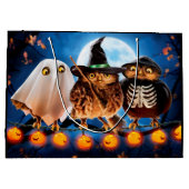 ハロウィンフクロウ ラージペーパーバッグ (裏面)