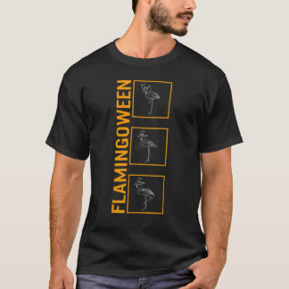 ハロウィンフラミンゴウィーンフラミンゴ不気味シーズンティー Tシャツ