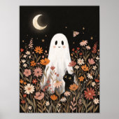 ハロウィンフラワー霊黒猫カントリーコア ポスター (正面)