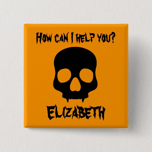 ハロウィンフランジスカル 缶バッジ (正面)