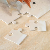 ハロウィンフランスのブルドッグとカボチャ怖い ジグソーパズル (側面)