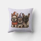 ハロウィンフランスのブルドッグ クッション (裏面)